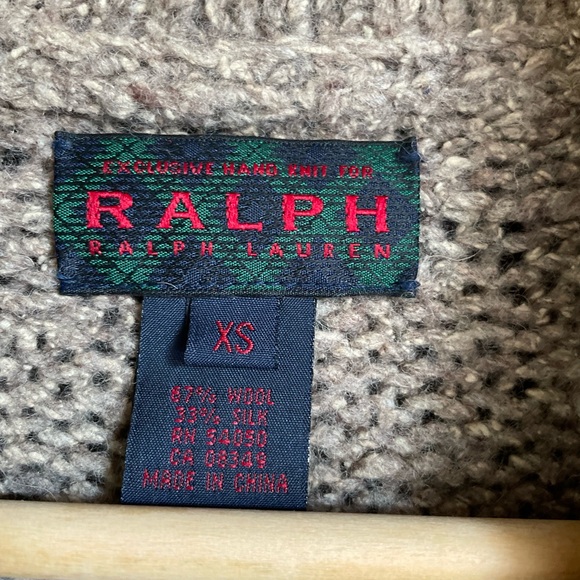 RALPH LAUREN Aztec Navajo Native American duster sweater XS - Picture 4 of 7